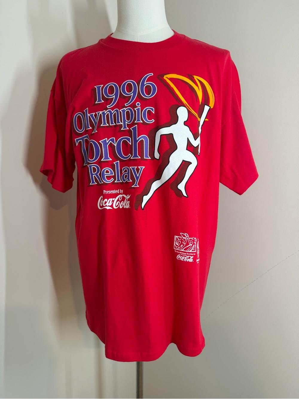 NWT! Vintage Hanes Red 1996 Olympic Single Stitch SZ XL- Graphic Print Tee Shirt